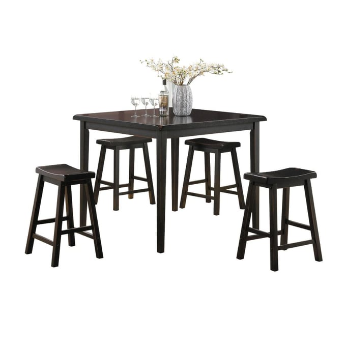 Acme Furniture Gaucho Black 5pc Counter Height Set ACM-07288