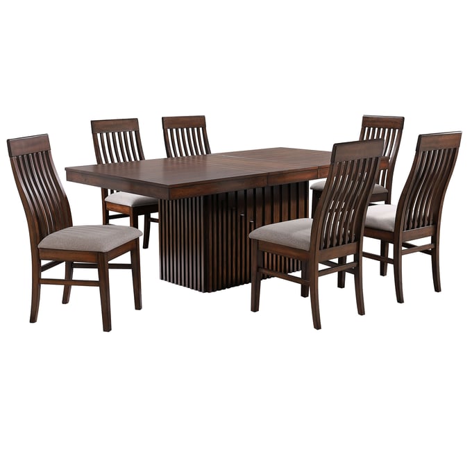 Coaster Furniture Briarwood Brown 7pc Dining Room Set CST-18299-DR-S2