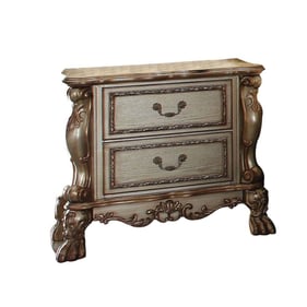 Acme Furniture Dresden Gold Patina Bone Nightstand