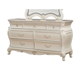 Acme Furniture Chantelle Pearl White Granite Top Dresser