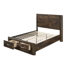 Acme Furniture Elettra Rustic Walnut King Storage Bed