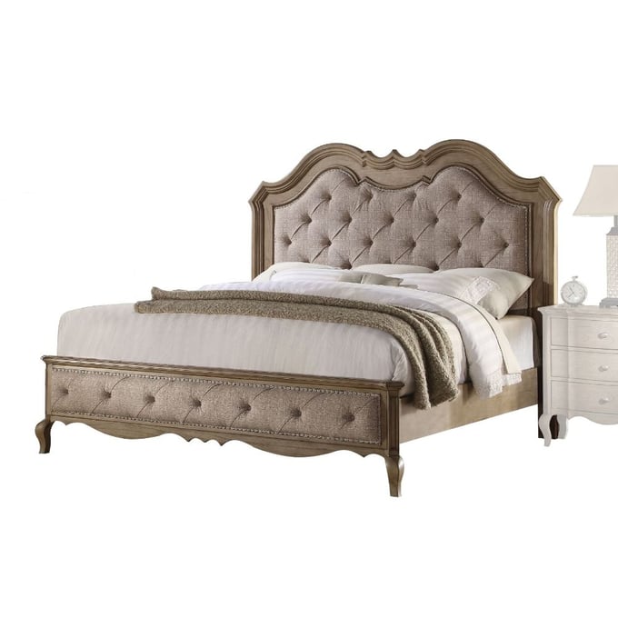 Acme Furniture Chelmsford Beige Antique Taupe Queen Bed ACM-26050Q