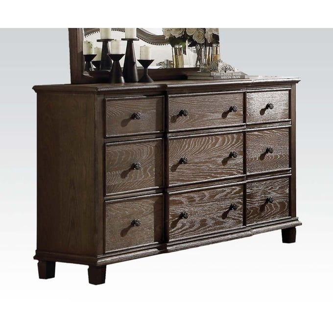 Acme Furniture Baudouin Weathered Oak Dresser ACM-26115