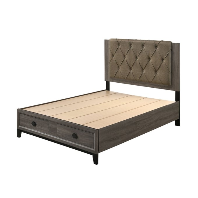 Acme Furniture Avantika Rustic Gray Oak King Storage Bed ACM-27667EK