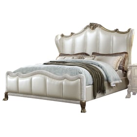 Acme Furniture Dresden II Pearl White Gold Patina King Bed