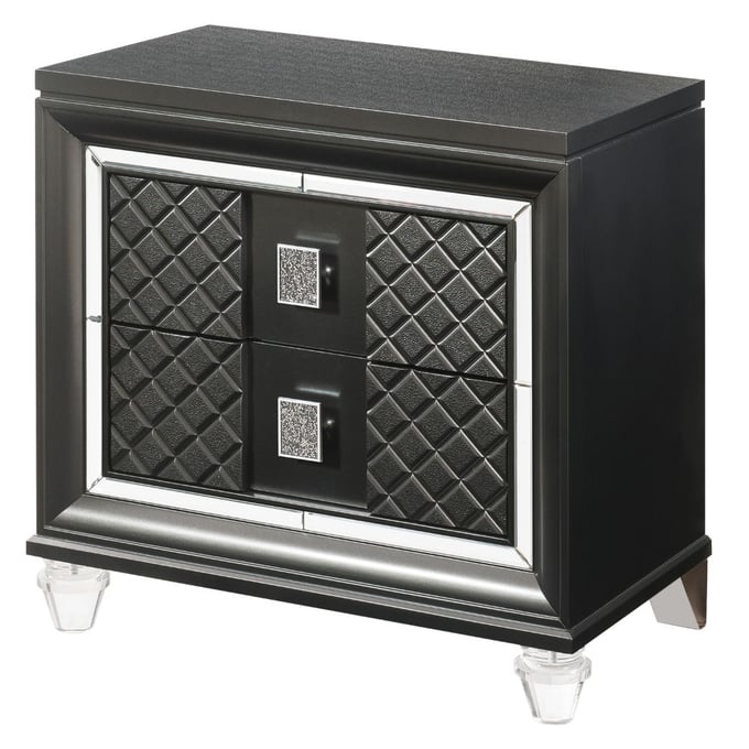 Acme Furniture Sawyer Metallic Gray Nightstand ACM-27973