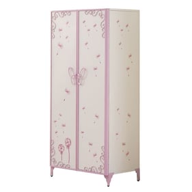 Acme Furniture Priya II White And Light Purple Armoire