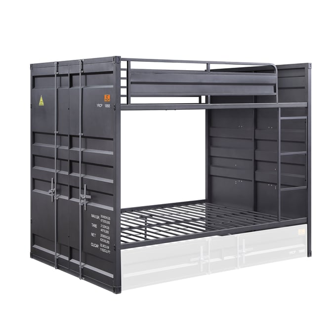 Acme Furniture Cargo Gunmetal Full Over Full Bunk Bed ACM-37895