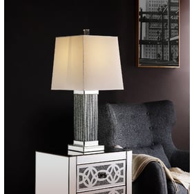 Acme Furniture Noralie Mirrored Square Table Lamp