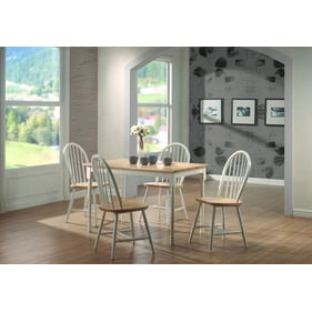 Coaster Furniture Taffee Natural Brown White 5pc Dining Room Set