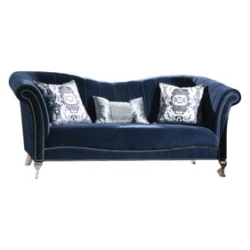 Acme Furniture Jaborosa Blue Sofa with 3 Pillows