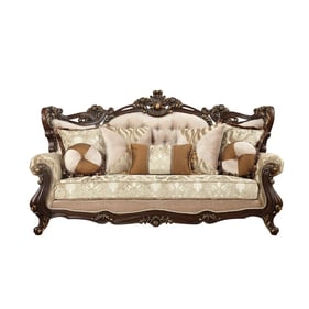 Acme Furniture Shalisa Walnut Sofa with 7 Pillows