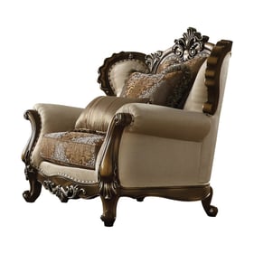 Acme Furniture Latisha Tan Antique Oak Chair With 2 Pillow