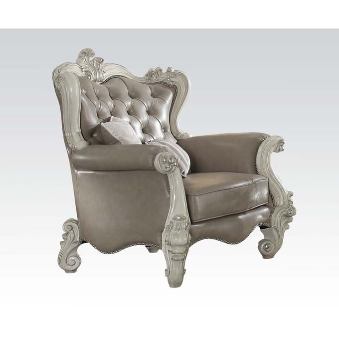 Acme Furniture Versailles Vintage Gray Bone White Chair ACM-52127