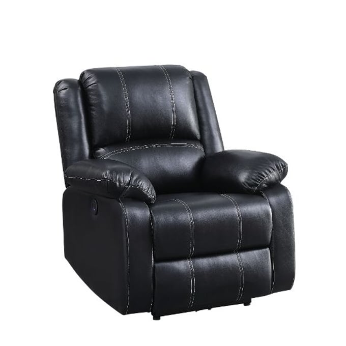 Acme Furniture Zuriel Black Power Recliner with USB ACM-52288