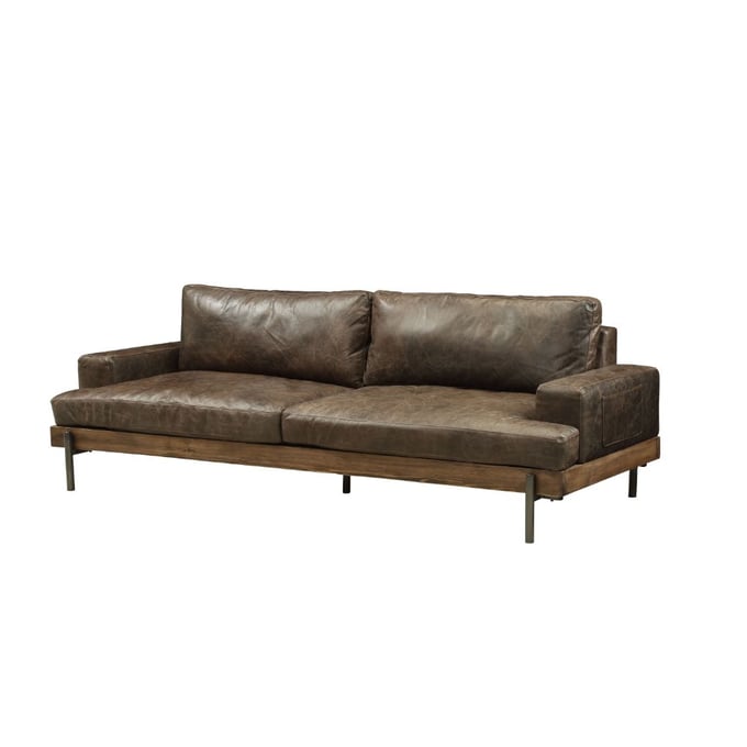 Acme Furniture Silchester Distress Chocolate Oak Sofa ACM-52475