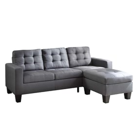 Acme Furniture Earsom Gray Sofa And Ottoman