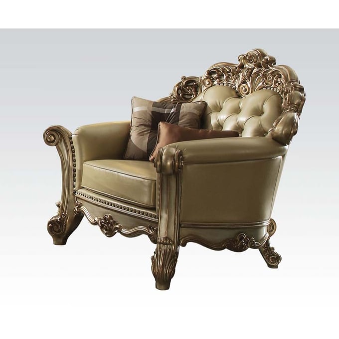 Acme Furniture Vendome Bone Gold Patina Chair ACM-53002