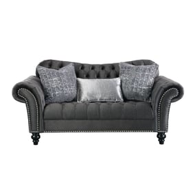 Acme Furniture Gaura Dark Gray Three Pillows Loveseat