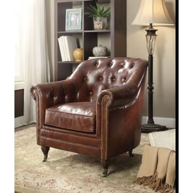 Acme Furniture Aberdeen Vintage Dark Brown Chair