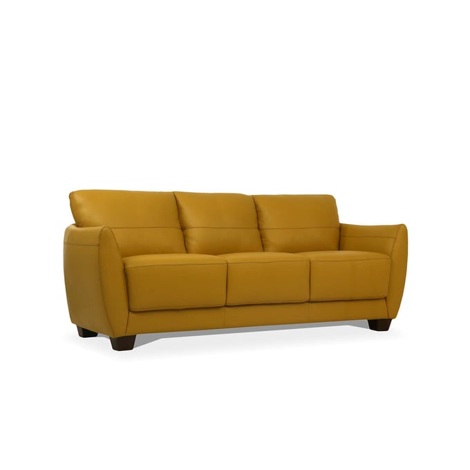 Acme Furniture Valeria Mustard Leather Sofa ACM-54945