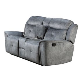 Acme Furniture Mariana Silver Gray Motion Loveseat With Console