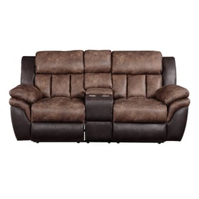 Acme Furniture Jaylen Toffee Espresso Motion Loveseat With Console