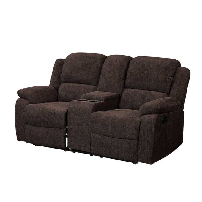 Acme Furniture Madden Brown Motion Loveseat With Console ACM-55446