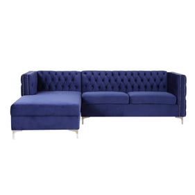 Acme Furniture Sullivan Navy Blue Sectional Sofa