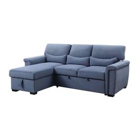 Acme Furniture Haruko Blue Reversible Storage Sleeper Sectional Sofa