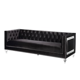 Acme Furniture Heibero Black Sofa with 2 Pillows