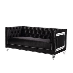 Acme Furniture Heibero Black Loveseat with 2 Pillows