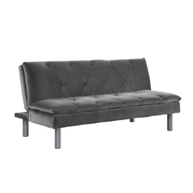 Acme Furniture Cilliers Gray Chrome Adjustable Sofa