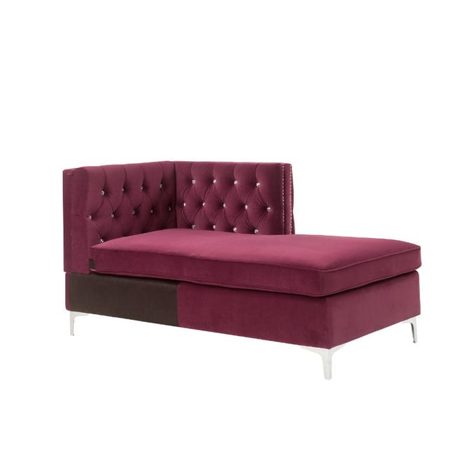 Acme Furniture Jaszira Burgundy Chaise ACM-57333