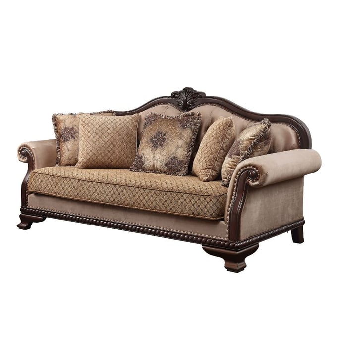 Acme Furniture Chateau De Ville Espresso Sofa With Five Pillows ACM-58265