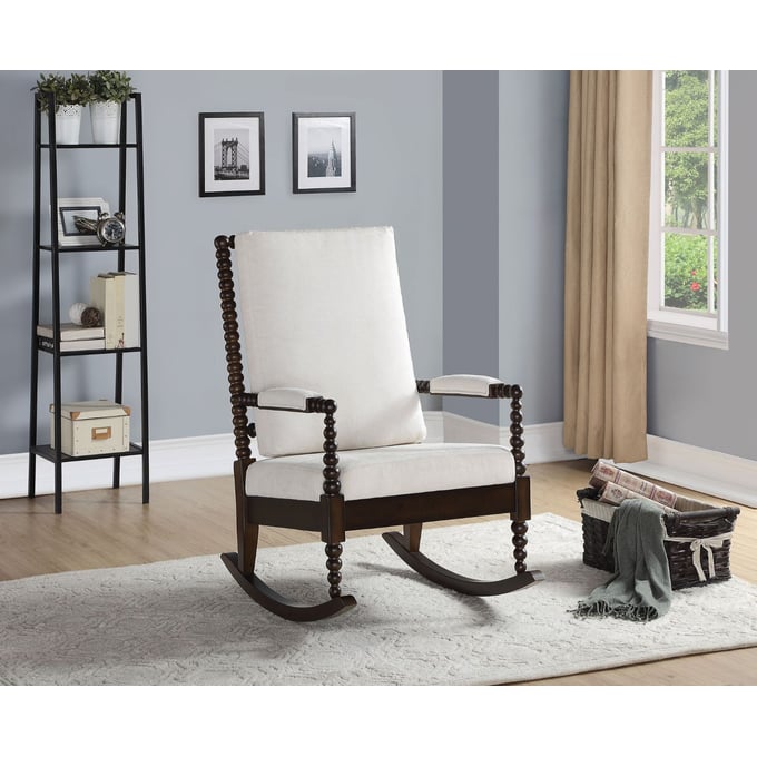 Acme Furniture Tristin Cream Walnut Rocking Chair ACM-59523