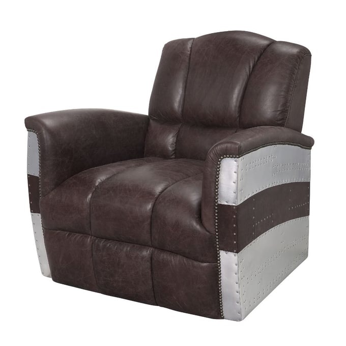 Acme Furniture Brancaster Retro Brown Aluminum Accent Chair ACM-59716