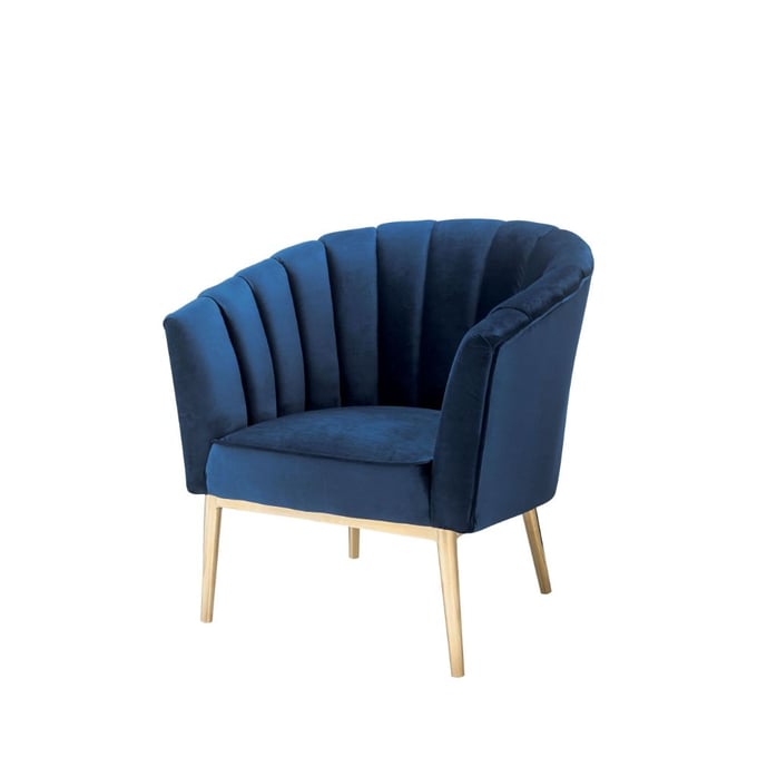 Acme Furniture Colla Midnight Blue Gold Accent Chair ACM-59815