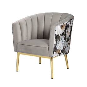 Acme Furniture Colla Gray Gold Accent Chair