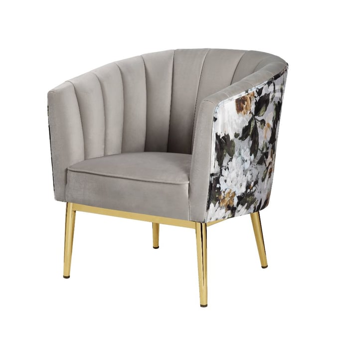 Acme Furniture Colla Gray Gold Accent Chair ACM-59816