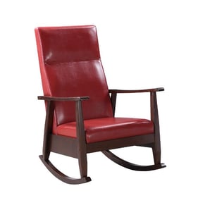 Acme Furniture Raina Red Espresso Rocking Chair