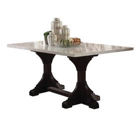 Acme Furniture Gerardo White Weathered Espresso Dining Table