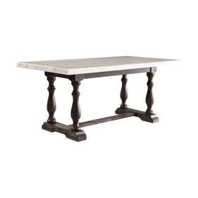 Acme Furniture Gerardo Weathered Espresso White Dining Table