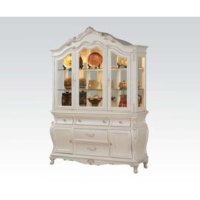 Acme Furniture Chantelle Pearl White Hutch and Buffet