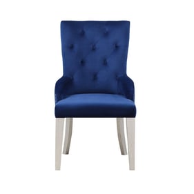 Acme Furniture Varian Blue Antique Platinum Side Chair