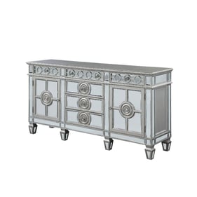 Acme Furniture Varian Mirrored Antique Platinum Server