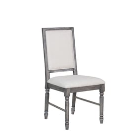 2 Acme Furniture Leventis Cream Weathered Gray Side Chairs