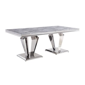 Acme Furniture Satinka Light Gray Dining Table