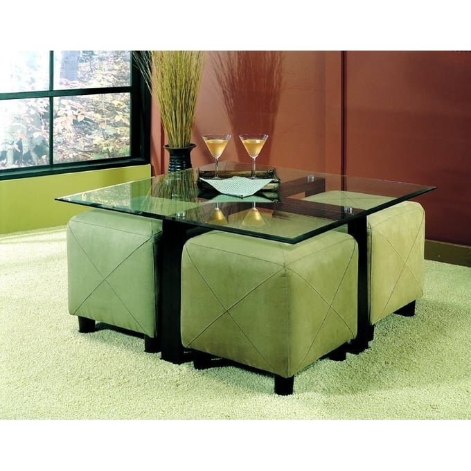 Coaster Furniture Black Glass Top Occasional Table CST-700026