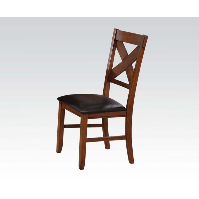 2 Acme Furniture Apollo Espresso Walnut Side Chairs ACM-70003